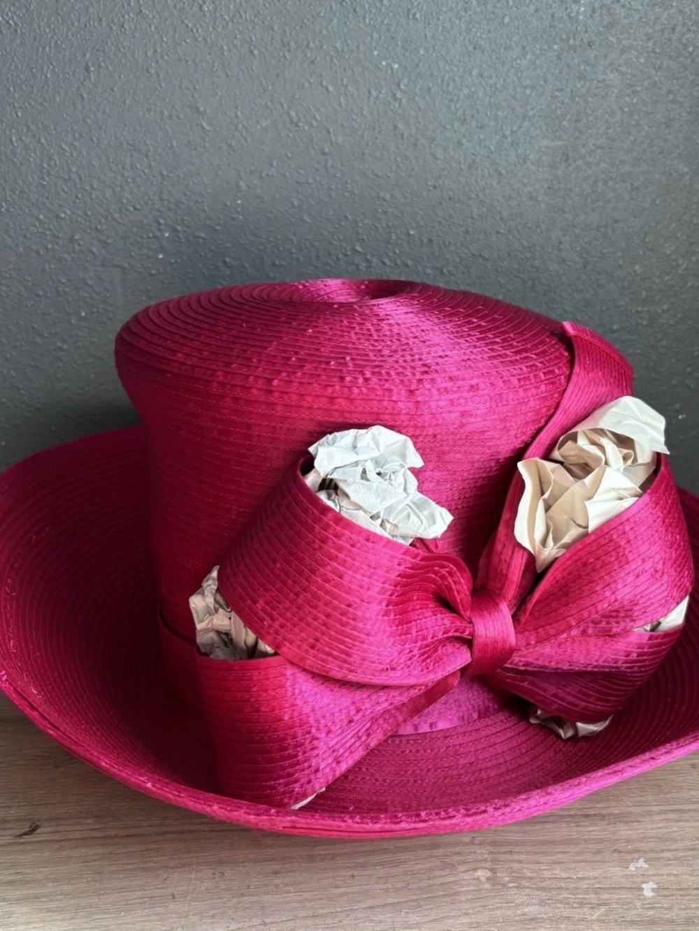 shellie mcdowell millinery Pink Silk Church Hat